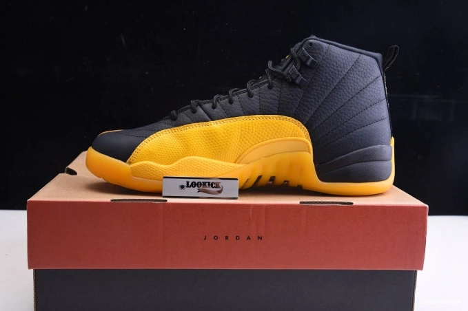 Black Jordan 12 130690-070 University Retro Gold Air 1208